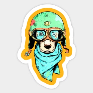 biker dog Sticker